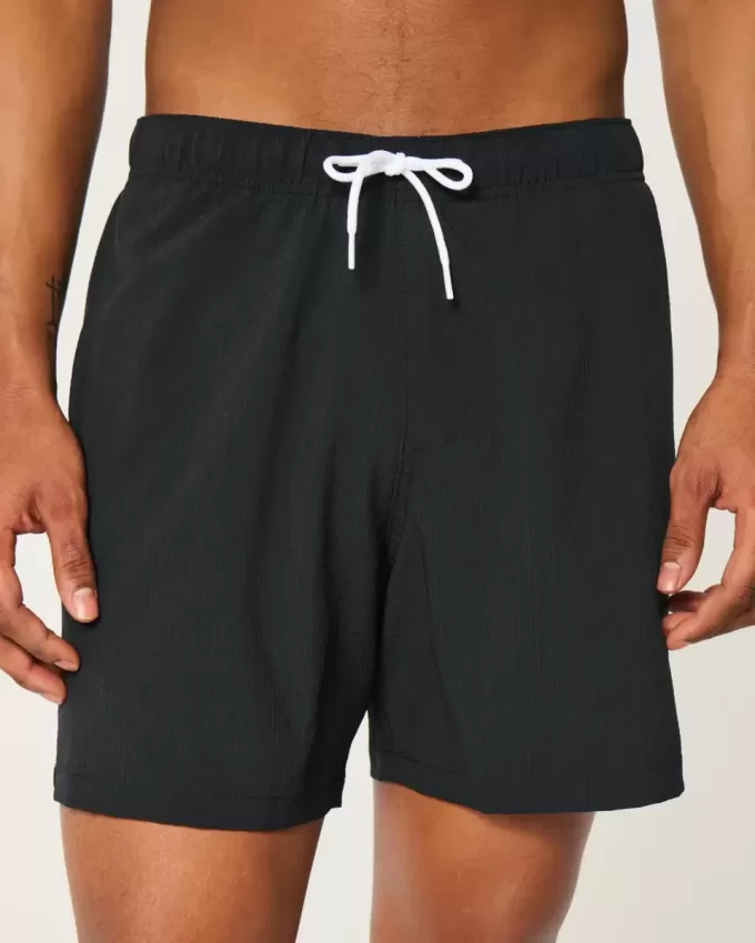 Costume da bagno Volley in seersucker a metà coscia