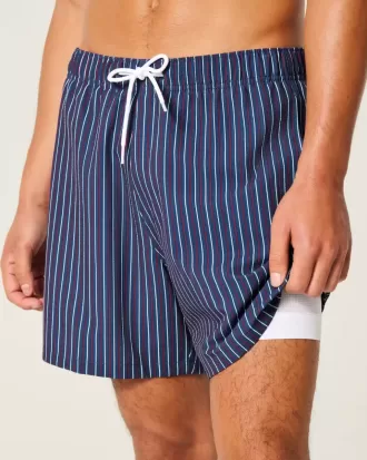 Costume da bagno Volley in seersucker a metà coscia
