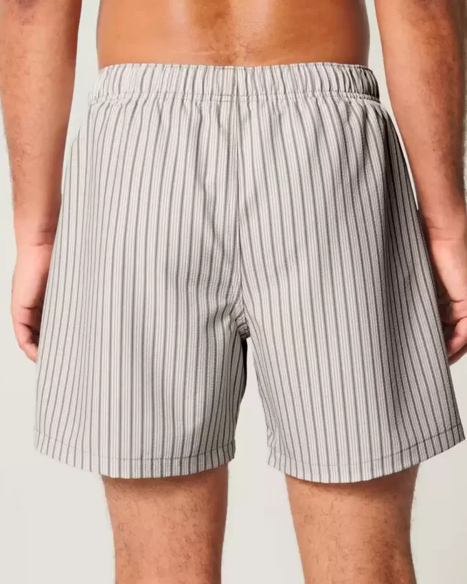 Costume da bagno Volley in seersucker a metà coscia
