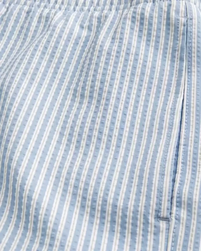 Costume da bagno Volley in seersucker a metà coscia