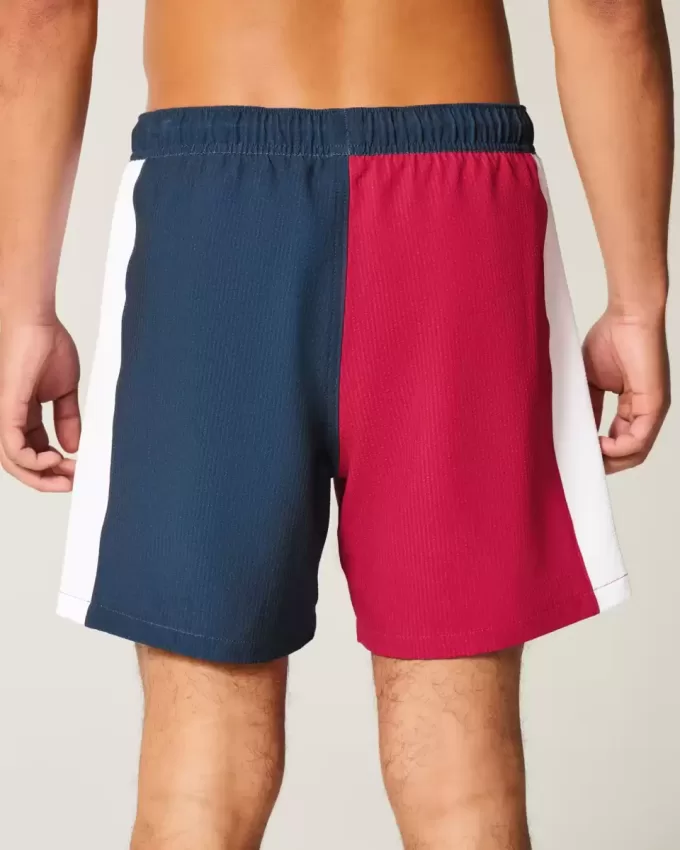 Costume da bagno Volley in seersucker a metà coscia
