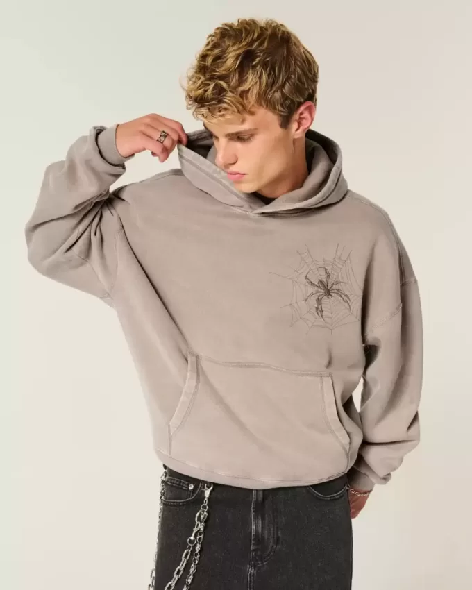 Felpa con cappuccio Baggy Cinch Spider Graphic