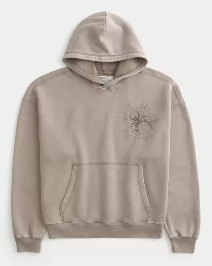 Felpa con cappuccio Baggy Cinch Spider Graphic