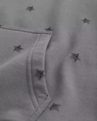 Felpa con cappuccio con motivo a stella squadrata