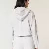 Felpa con cappuccio e cerniera squadrata