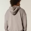 Felpa con cappuccio e cerniera squadrata