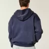 Felpa con cappuccio e cerniera squadrata