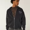 Felpa con cappuccio e zip con grafica Hollywood Boxy