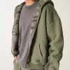 Felpa con cappuccio e zip foderata in sherpa Hollister x Crocs