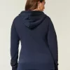 Felpa con cappuccio e zip grafica a righe sottili del 1998