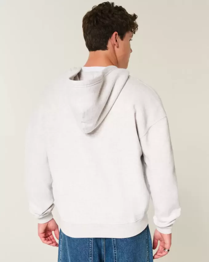 Felpa con cappuccio e zip grafica Boxy Providence Rhode Island