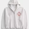 Felpa con cappuccio e zip grafica Boxy University of Southern California Trojans