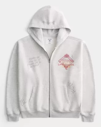 Felpa con cappuccio e zip grafica Boxy University of Southern California Trojans