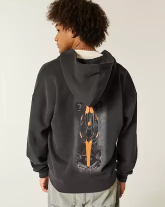 Felpa con cappuccio e zip grafica McLaren Boxy