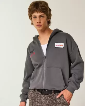 Felpa con cappuccio e zip grafica Red Bull Racing Boxy Oracle