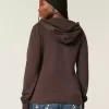 Felpa con cappuccio e zip grafica Slim 1997