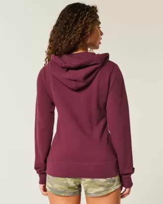 Felpa con cappuccio e zip grafica Slim 99