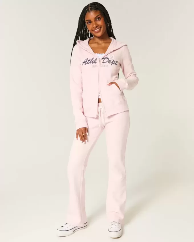 Felpa con cappuccio e zip grafica Slim Athletic Dept