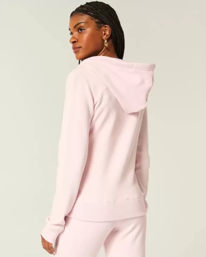 Felpa con cappuccio e zip grafica Slim Athletic Dept