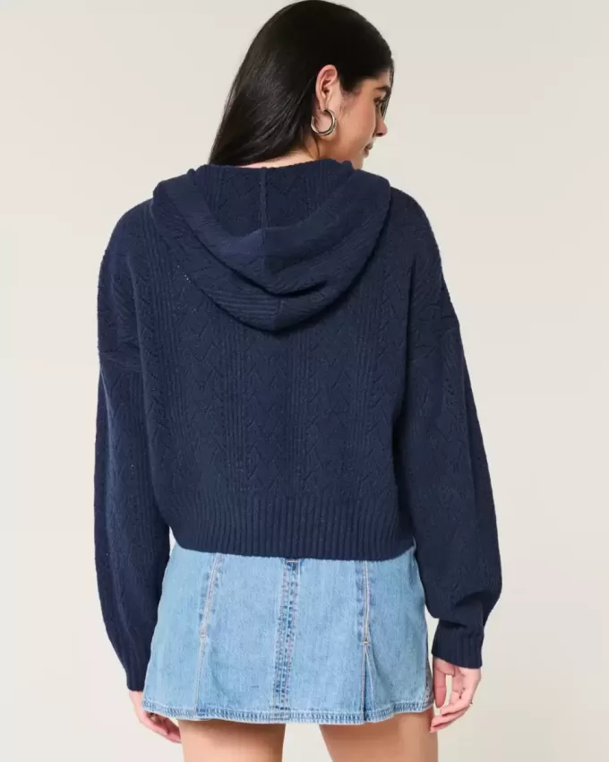 Felpa con cappuccio e zip Hollister Comfy Cloud