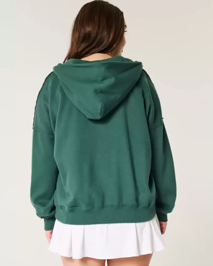 Felpa con cappuccio Easy Half-Zip