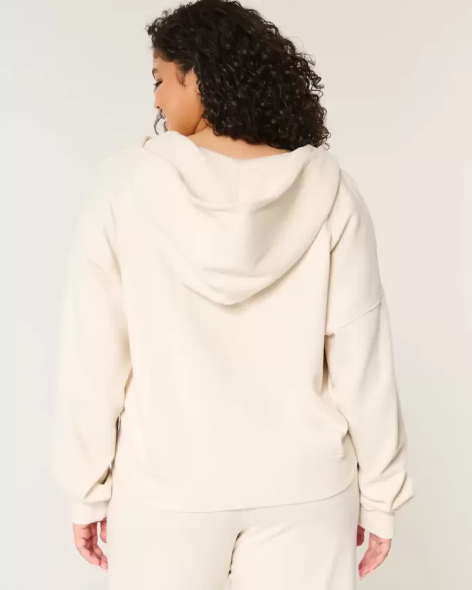 Felpa con cappuccio Easy Half-Zip
