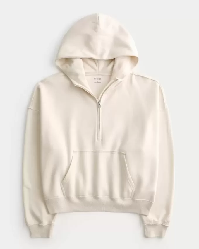Felpa con cappuccio Easy Half-Zip