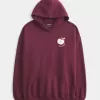 Felpa con cappuccio grafica Apple