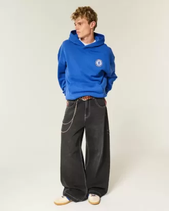 Felpa con cappuccio grafica Boxy Chelsea FC