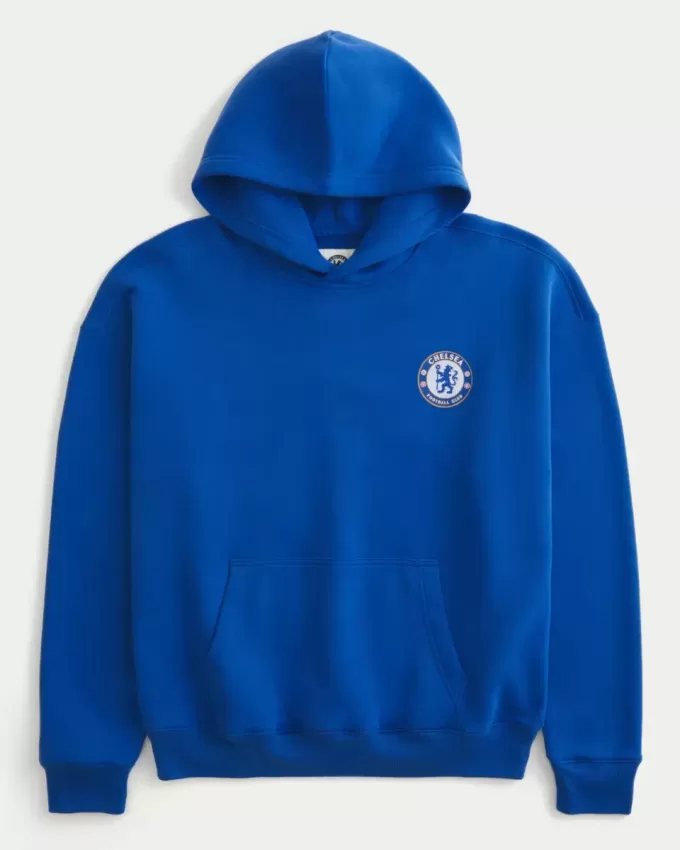 Felpa con cappuccio grafica Boxy Chelsea FC