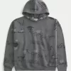 Felpa con cappuccio grafica Boxy Graffiti
