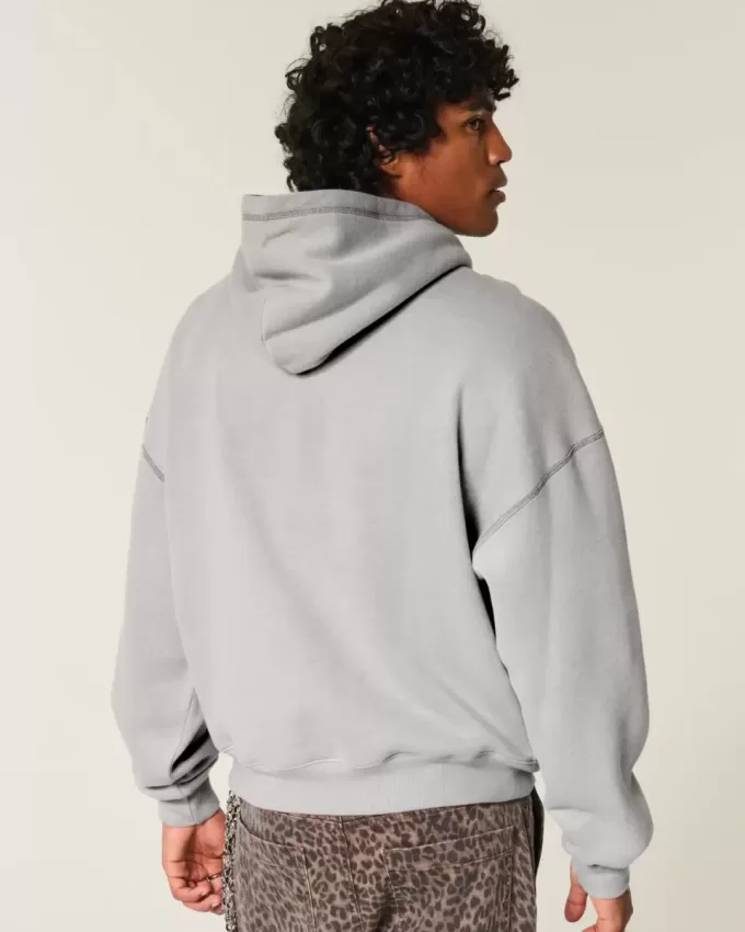 Felpa con cappuccio grafica Boxy No Fear