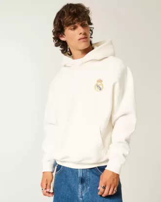 Felpa con cappuccio grafica Boxy Real Madrid CF