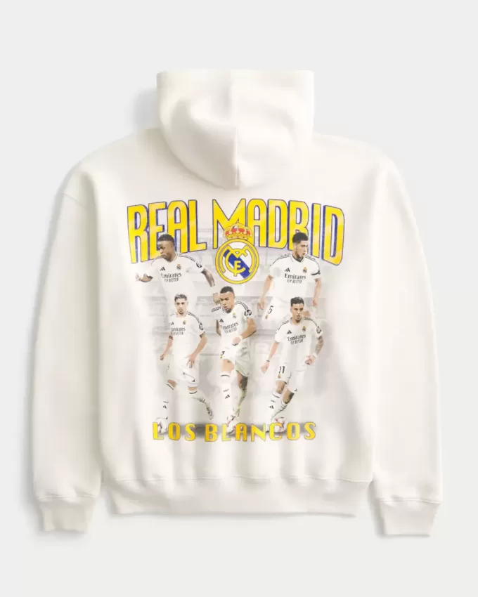 Felpa con cappuccio grafica Boxy Real Madrid CF