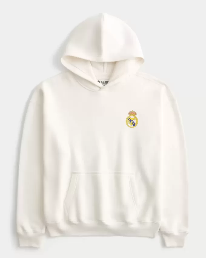 Felpa con cappuccio grafica Boxy Real Madrid CF