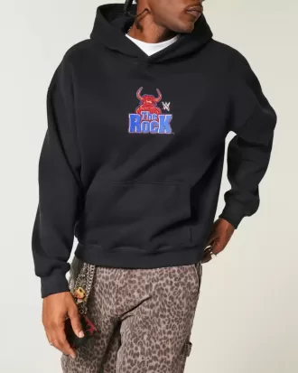 Felpa con cappuccio grafica Boxy The Rock