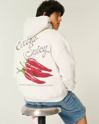Felpa con cappuccio grafica Extra Spicy Peppers