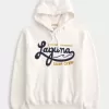 Felpa con cappuccio grafica Laguna Surf Crew con fodera a nido d’ape