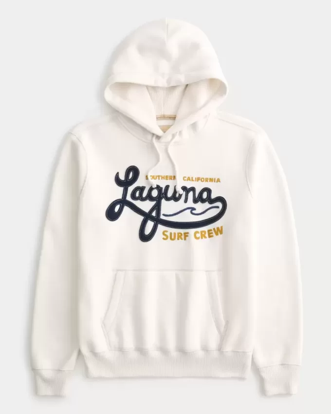 Felpa con cappuccio grafica Laguna Surf Crew con fodera a nido d’ape