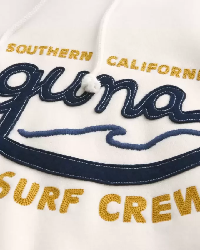 Felpa con cappuccio grafica Laguna Surf Crew con fodera a nido d’ape
