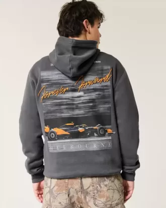Felpa con cappuccio grafica McLaren Forever Forward rilassata