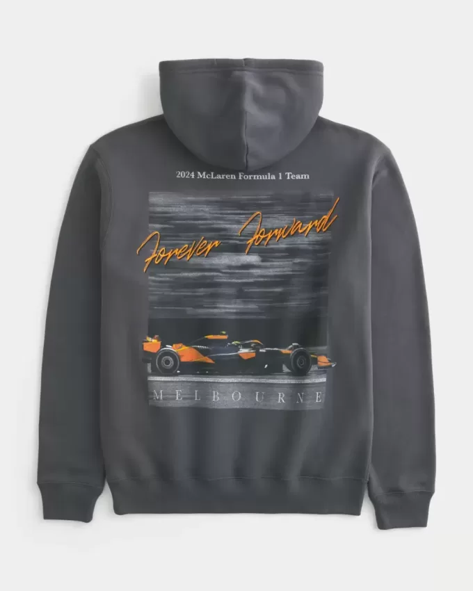 Felpa con cappuccio grafica McLaren Forever Forward rilassata