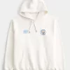 Felpa con cappuccio grafica rilassata del Manchester City