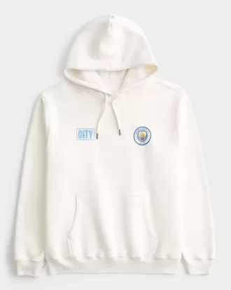 Felpa con cappuccio grafica rilassata del Manchester City
