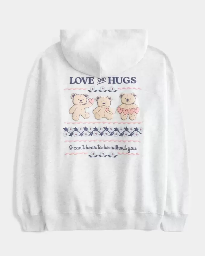 Felpa con cappuccio grafica Teddy Bear