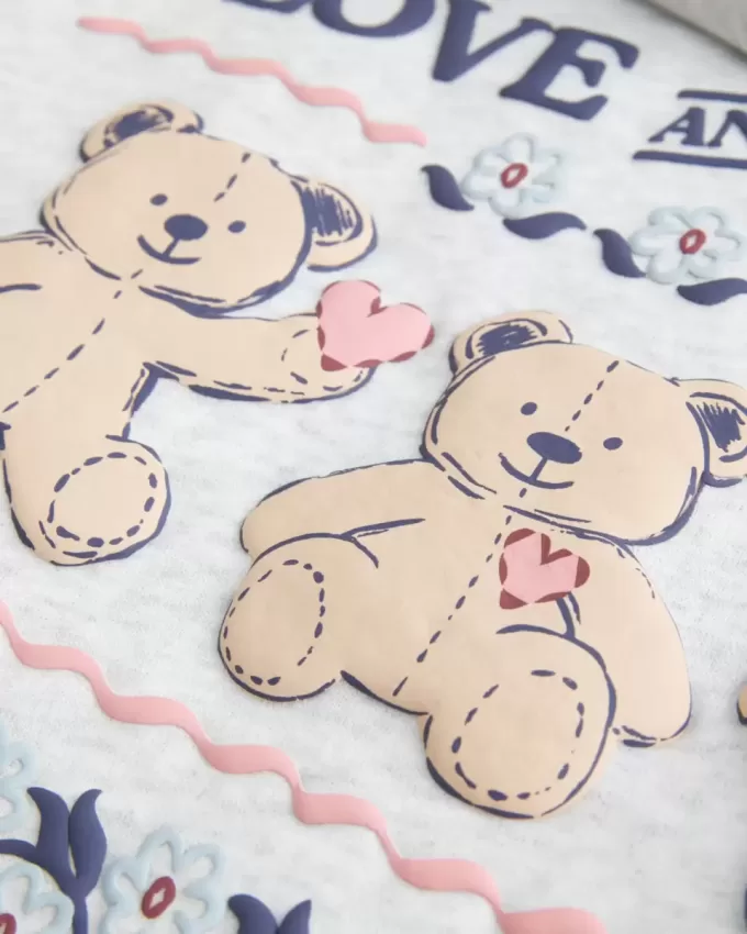 Felpa con cappuccio grafica Teddy Bear