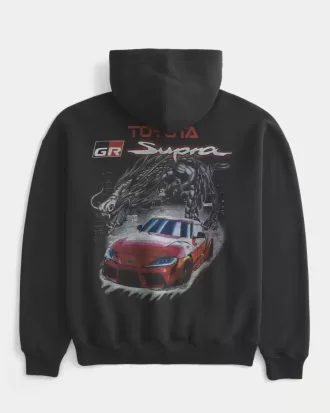 Felpa con cappuccio grafica Toyota Supra squadrata