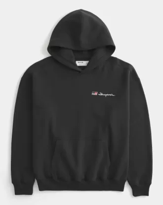 Felpa con cappuccio grafica Toyota Supra squadrata