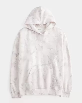 Felpa con cappuccio mimetica rosa oversize