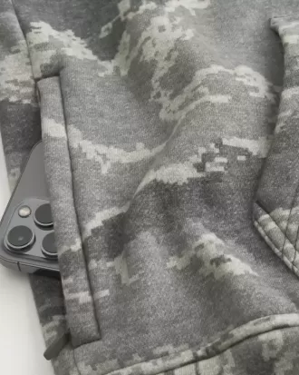 Felpa con cappuccio mimetica squadrata